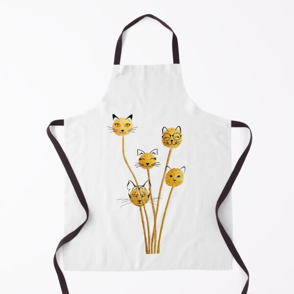 Item preview, Funny cat faces on tall yellow flowers, cute cat and nature lover gifts  designed and sold by Flowerartlovers.