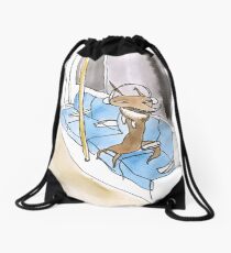 Commuter Wolf- Funny Animal Design: 'Lurking Wolves' Drawstring Bag