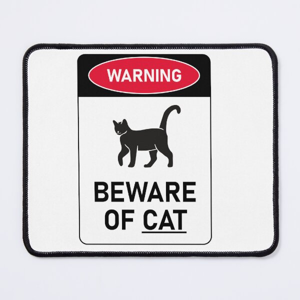 Item preview, Attention cat sign funny cat sign designed and sold by CatandRocknRoll.