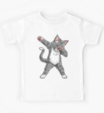 Abtupfendes Katzen-Hemd-lustige Katzen meme Kitty-Kätzchen-Tupfen-Katzen-Liebhaber-Geschenk-T-Shirt Kinder T-Shirt