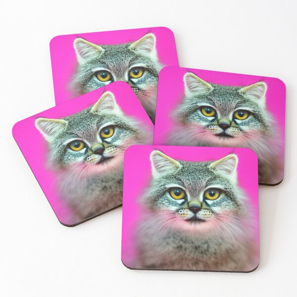 Item preview, Cat with pink background designed and sold by Bernsteinhaus.