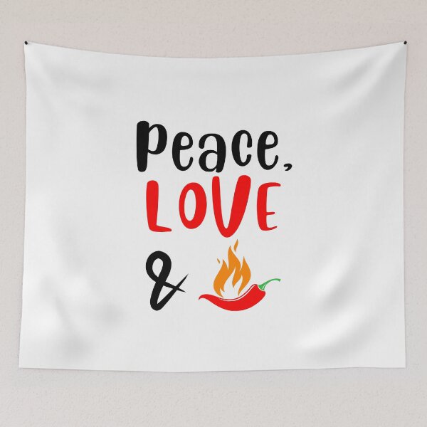 Item preview, Peace Love and Chili Peppers, Willow Days designed and sold by avit1.