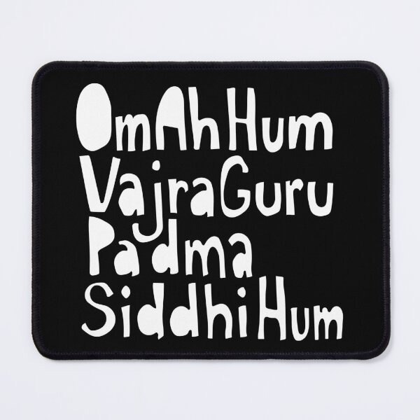 Item preview, Om Ah Hum Vajra Guru Padma Siddhi Hum Guru Rinpoche White designed and sold by wordznart.