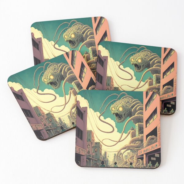 Item preview, Evil Spaghetti Monster with Tentacles - Retrofuturism Japanese Anime Retro 60s designed and sold by AIWanderer.