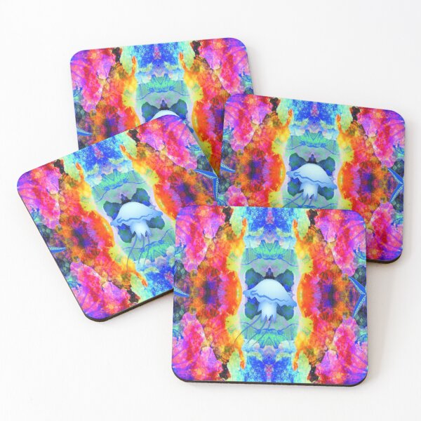 Item preview, Beach Vibes Psychedelic Graphic Design, Abstraction, bold colorful abstract playful design inspired by nature designed and sold by Adri Barnard.