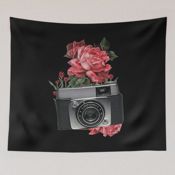 Item preview, Vintage Camera & Roses Collage designed and sold by TypeWrite.