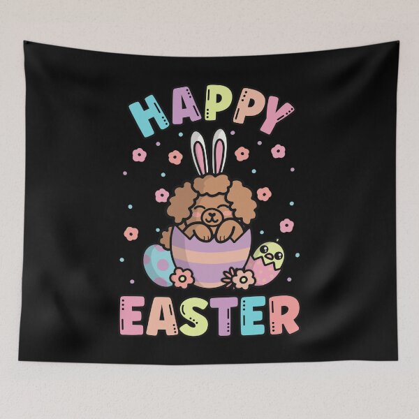Item preview, Happy Easter Kawaii Bunny Poodle Cute Spring Egg Hunting designed and sold by JokeGysen.