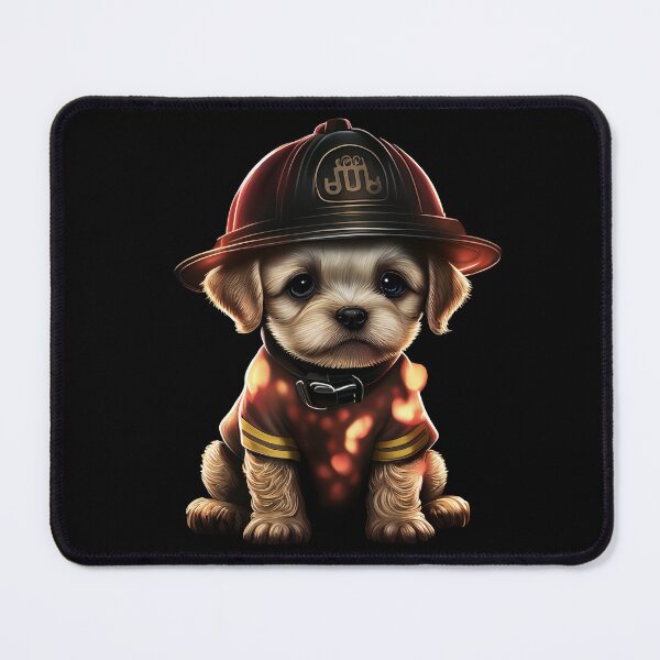 Item preview, a cute firefighter puppy designed and sold by popurbanart.