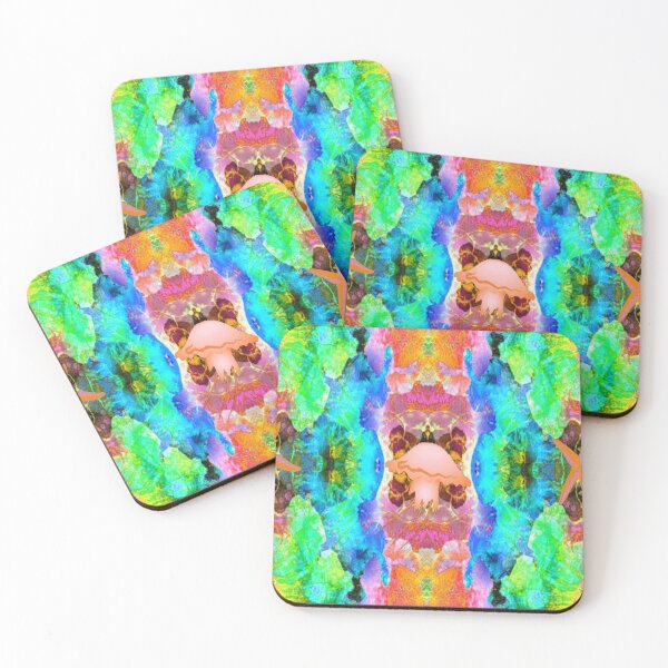 Item preview, Beach Vibes Psychedelic Graphic Design 3, Abstraction, bold colorful abstract playful design inspired by nature designed and sold by Adri Barnard.
