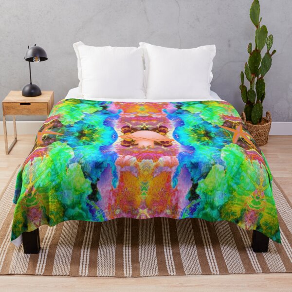 Item preview, Beach Vibes Psychedelic Graphic Design 3, Abstraction, bold colorful abstract playful design inspired by nature designed and sold by Adri Barnard.