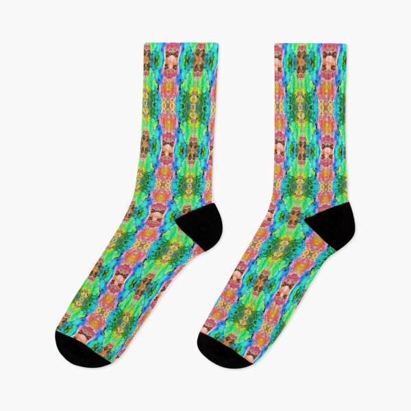 Item preview, Beach Vibes Psychedelic Graphic Design 3, Abstraction, bold colorful abstract playful design inspired by nature designed and sold by Adri Barnard.