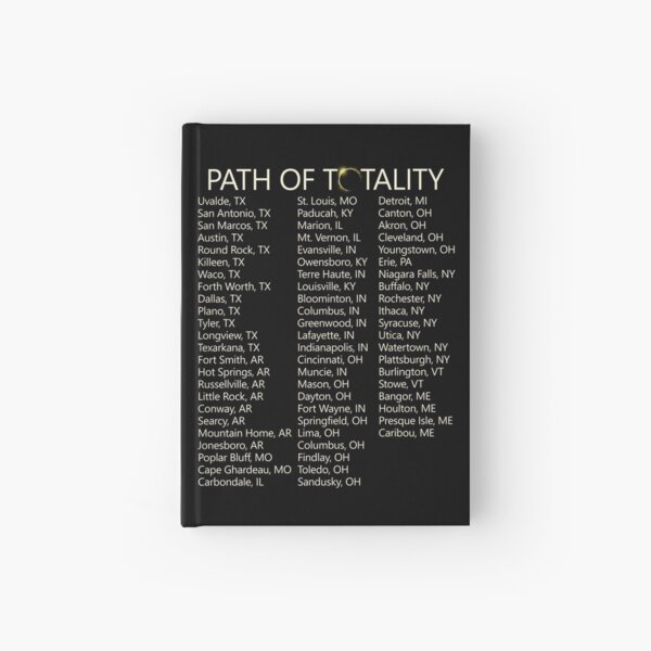 Item preview, Path Of Totality On Back USA Cities '24 Total Solar Eclipse Gear designed and sold by DynamicDesign.
