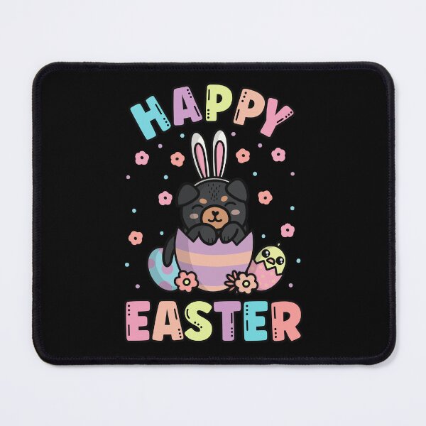 Item preview, Happy Easter Kawaii Bunny Rottweiler Cute Spring Egg Hunting designed and sold by JokeGysen.