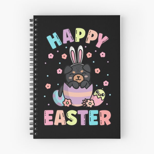 Item preview, Happy Easter Kawaii Bunny Rottweiler Cute Spring Egg Hunting designed and sold by JokeGysen.