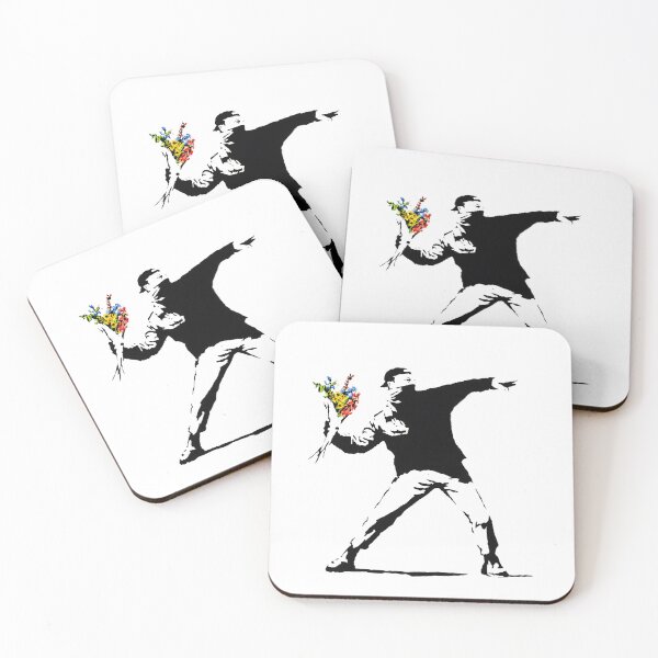 Item preview, Love is in the Air - Banksy designed and sold by ArsVincitOmnia.