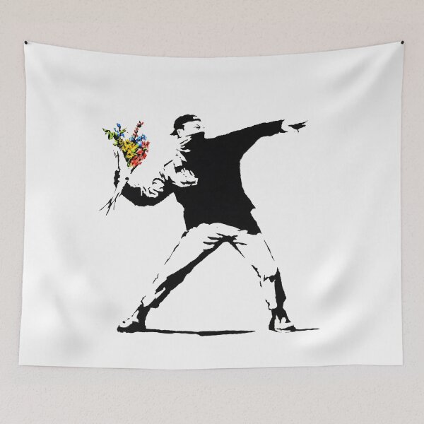 Item preview, Love is in the Air - Banksy designed and sold by ArsVincitOmnia.
