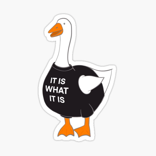 Goose With Knife Untitled Goose Game Sticker Vinyl Car Bumper Decal 