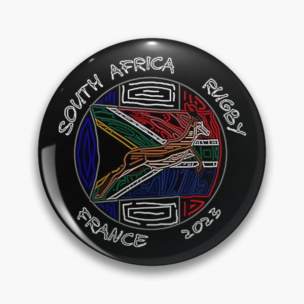 Item preview, Partidario de rugby SA - 2023 Francia (springbok, sketch) designed and sold by SolidEarthArt.