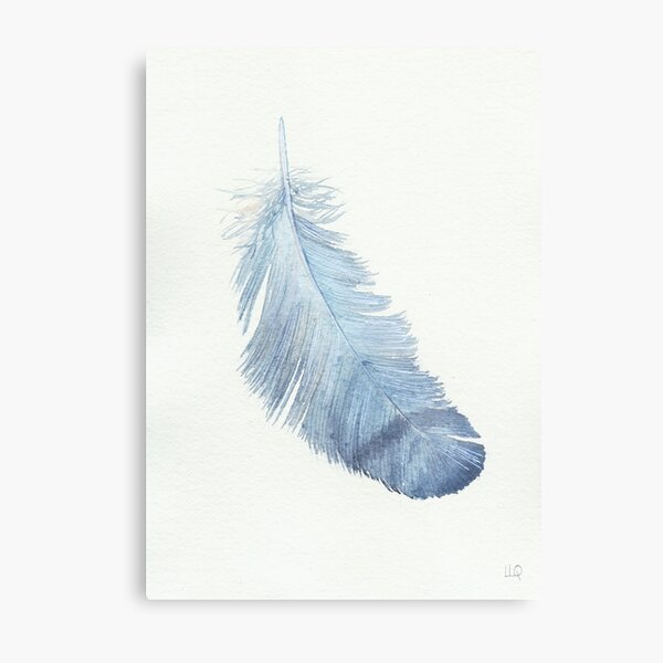 Item preview, Blue feather study designed and sold by LisaLeQuelenec.