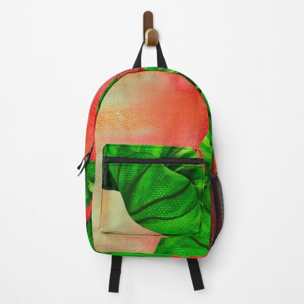 Item preview, Tropical leaves on the red wall designed and sold by Nora Gad.