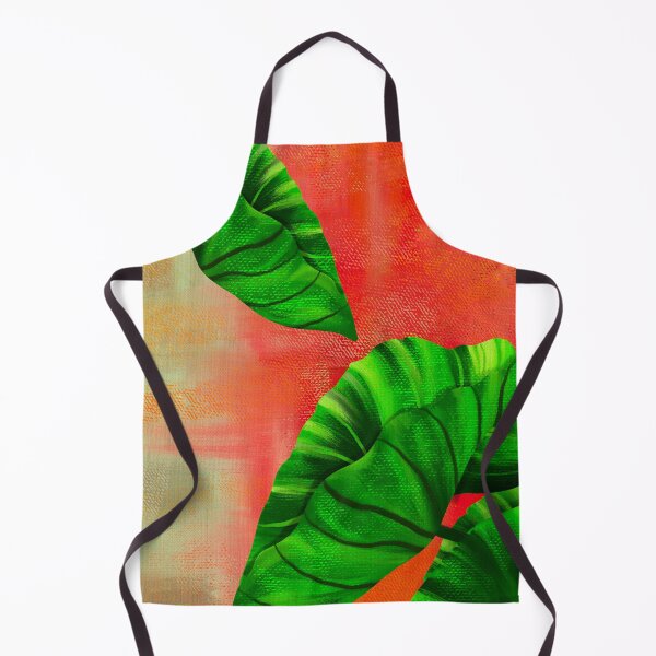 Item preview, Tropical leaves on the red wall  designed and sold by Nora Gad.