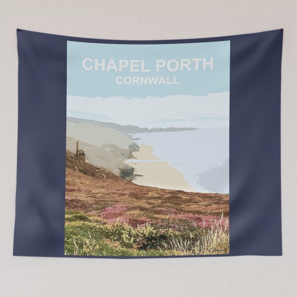 Artikelvorschau, Kapelle Porth Cornwall. Kornisches Geschenk. Fischereihafen Kernow entworfen und verkauft von BarbaraGlebska.