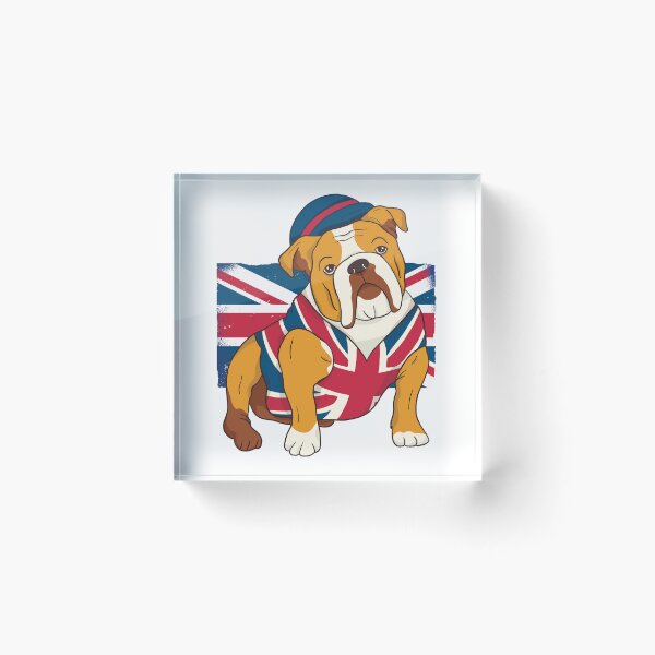 Item preview, Funny English Bulldog King III Mens Charles British Flag designed and sold by pipsmerch.