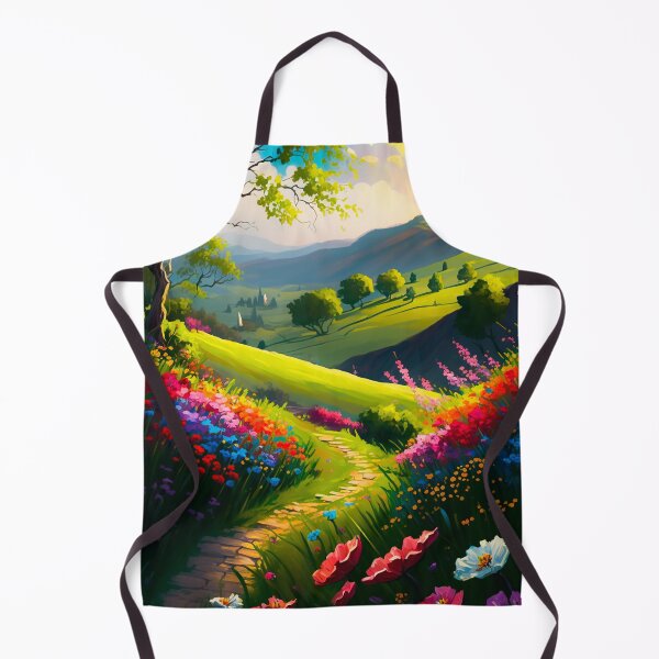 Artikelvorschau, Countryside dotted with colorful wildflowers Painting #1 entworfen und verkauft von Artistic Pandas.