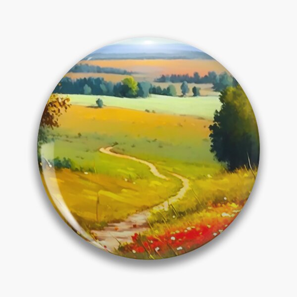 Artikelvorschau, Countryside dotted with colorful wildflowers Painting #2 entworfen und verkauft von Artistic Pandas.