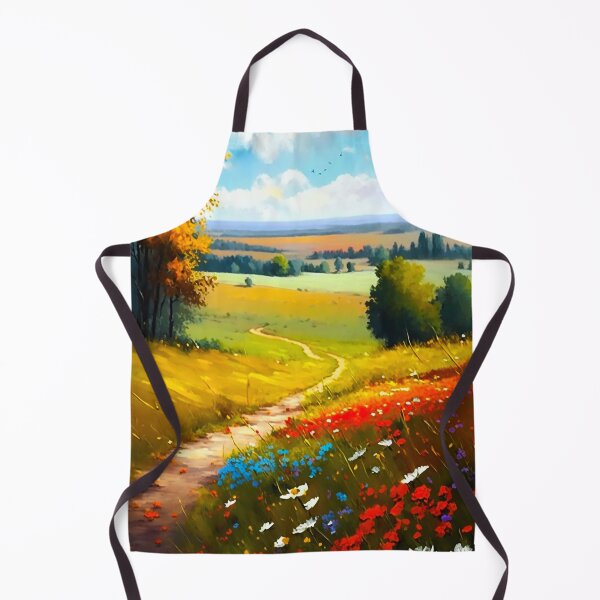 Artikelvorschau, Countryside dotted with colorful wildflowers Painting #2 entworfen und verkauft von Artistic Pandas.