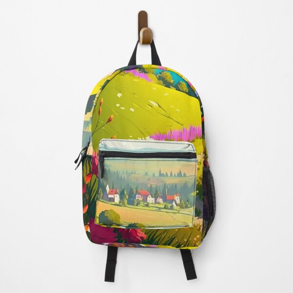 Item preview, Countryside dotted with colorful wildflowers Painting #4 designed and sold by Artistic Pandas.