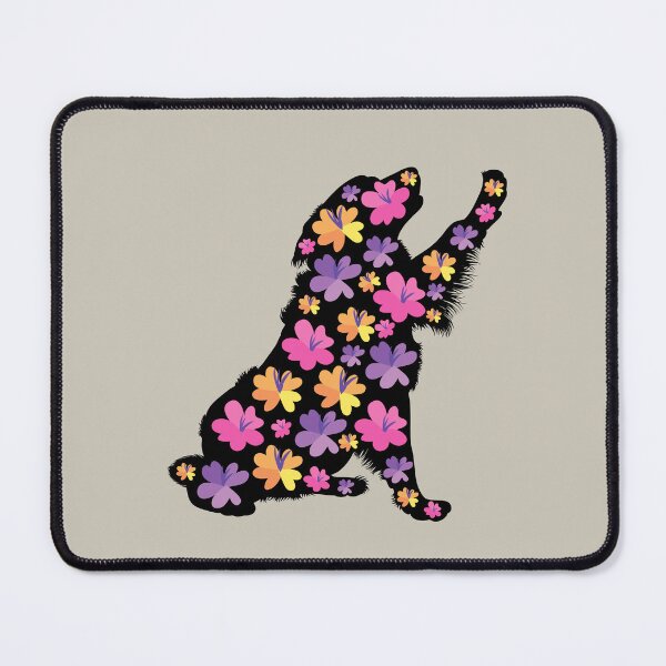 Item preview, Silhouette of Bernese Mountain Dog with Spring Flowers designed and sold by SeasonalDogs.