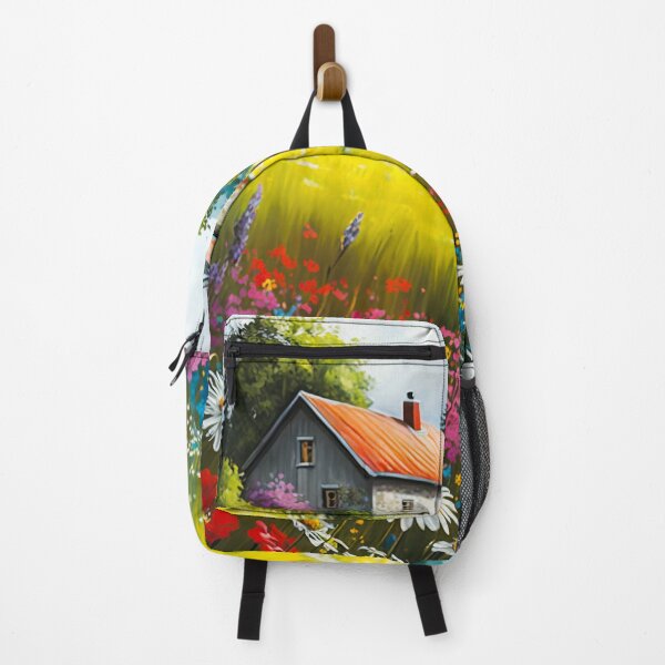 Item preview, Countryside dotted with colorful wildflowers Painting #5 designed and sold by Artistic Pandas.