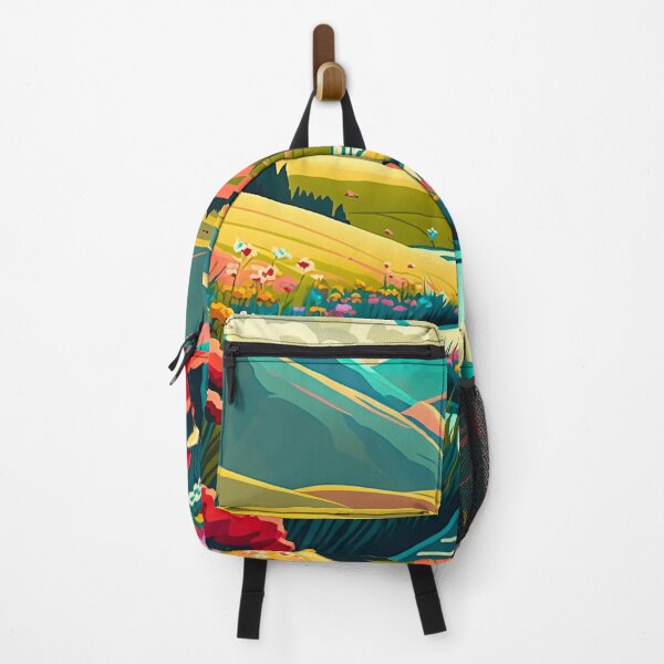 Item preview, Countryside dotted with colorful wildflowers Painting #6 designed and sold by Artistic Pandas.