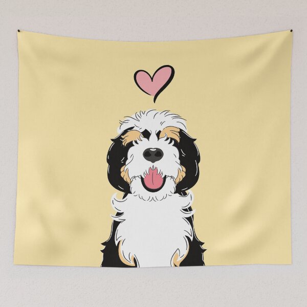 Item preview, LOVE Tri color Sheepadoodle designed and sold by Lulupainting.