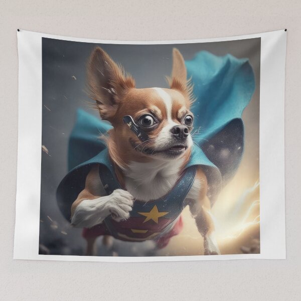 Item preview, chihuahua super hero designed and sold by PetSmartsPrint.