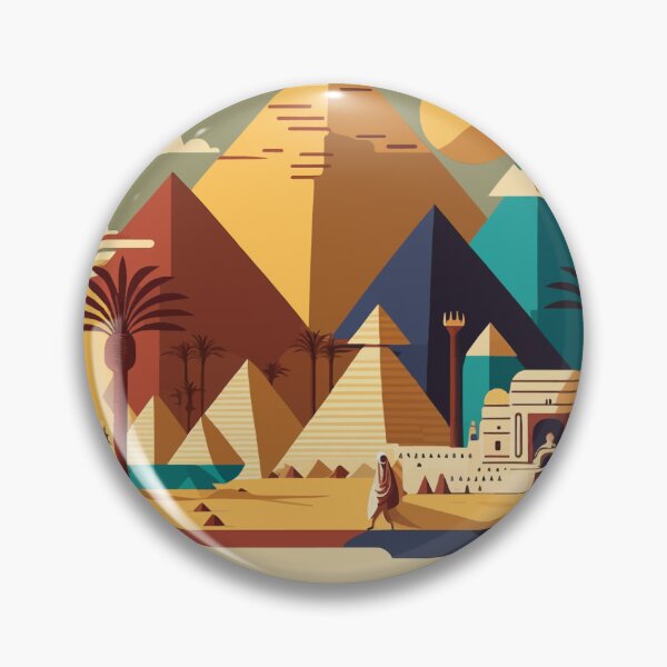Artikelvorschau, Flaches Design der Pyramide von Gizeh in Ägypten entworfen und verkauft von Streetsigns1957.