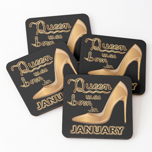 Item preview, Queen Was Born In January Golden Heel designed and sold by Isma Saleem.
