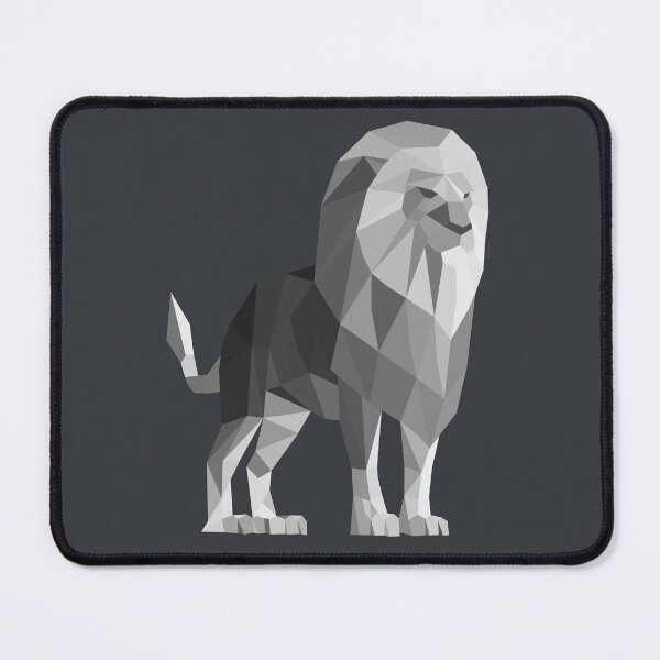 Item preview, Grey Low Poly Lion designed and sold by shaldesign.