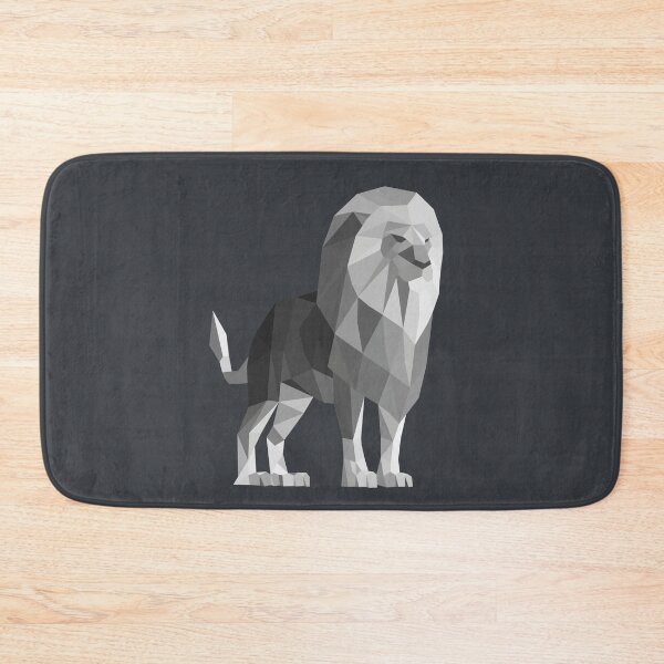 Item preview, Grey Low Poly Lion designed and sold by shaldesign.