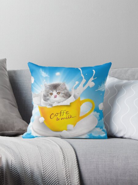 Kitten In Milk Linen hotsell Pillow