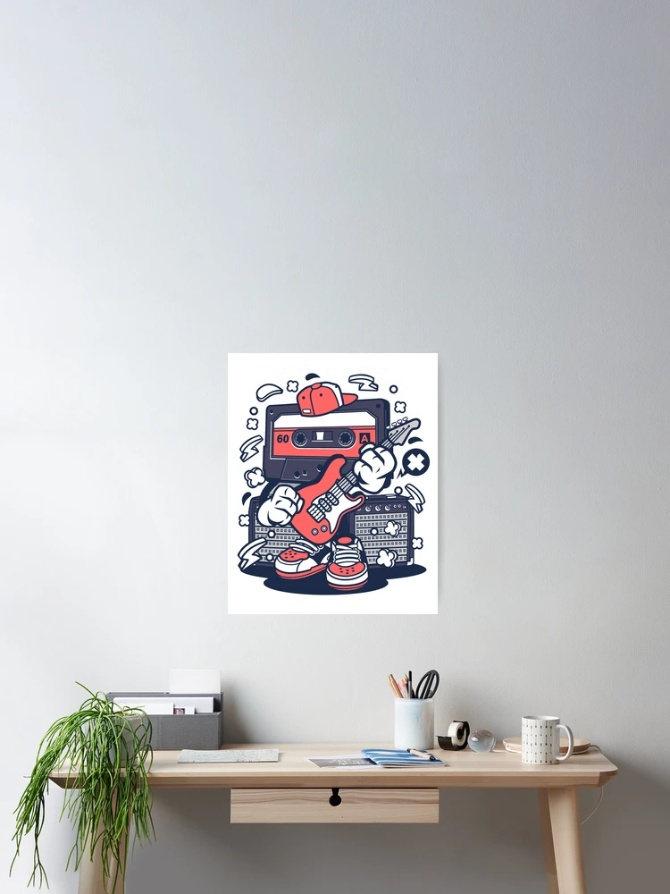 Thumbnail 2 of 3, Poster, Cassette Rocker designed and sold by Wear Your Thing.