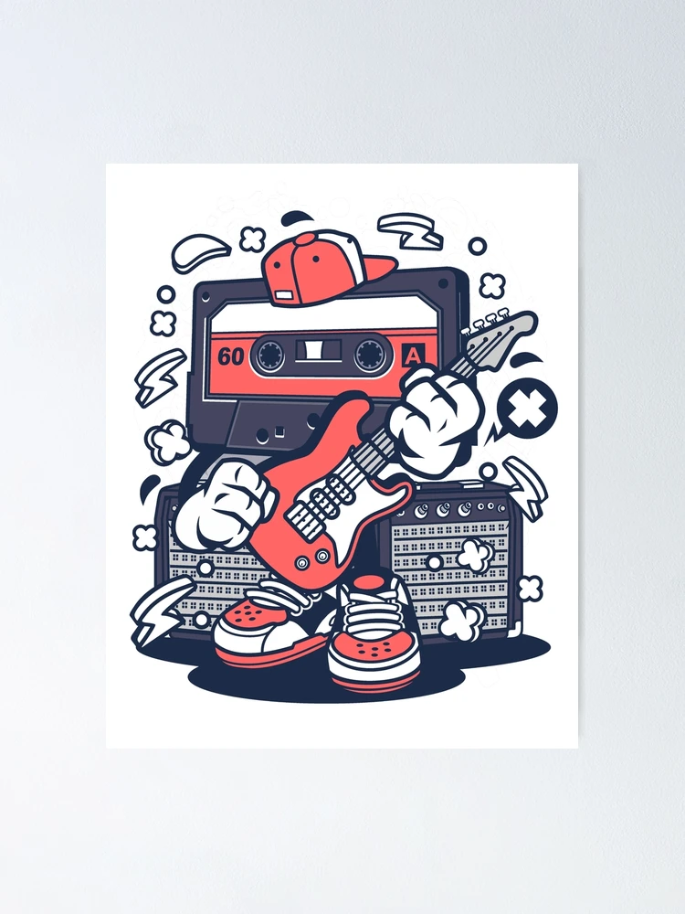 Thumbnail 1 of 3, Poster, Cassette Rocker designed and sold by Wear Your Thing.