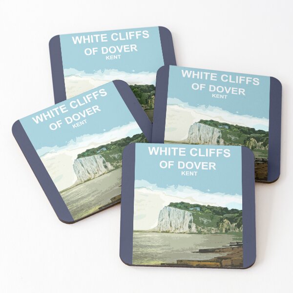 Item preview, White Cliffs of Dover Kent. travel poster gift designed and sold by BarbaraGlebska.