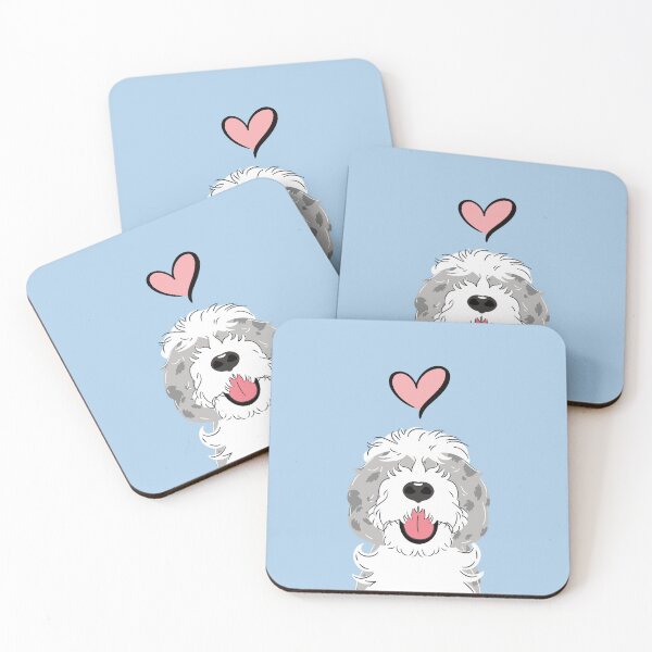 Item preview, Blue Merle Sheepadoodle 1 designed and sold by Lulupainting.