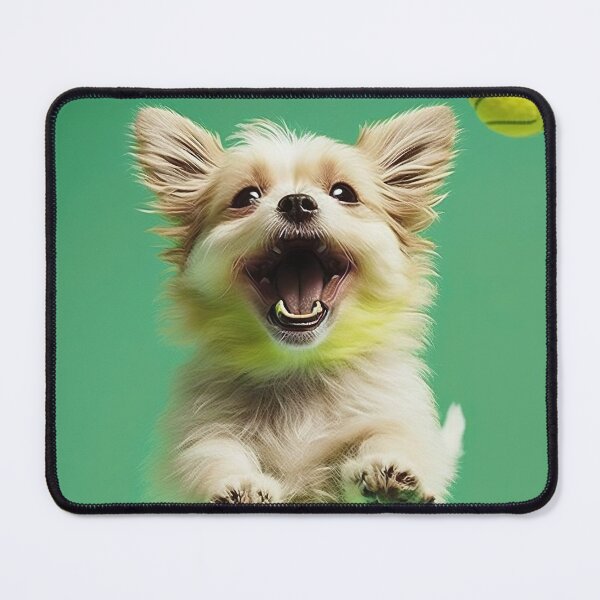 Item preview, Happy Puppy Jumping Tennis Ball Funny Movement with Tennis Ball designed and sold by ArtfulAmbitions.