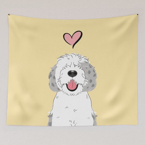 Item preview, Blue Merle Sheepadoodle 3 designed and sold by Lulupainting.