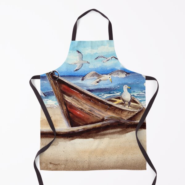 Item preview, Watercolor picture of an old fishing boat designed and sold by MaryWatercolor.