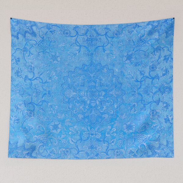 Item preview, Blue Royal Tile Wallpaper Pattern designed and sold by KellysComColors.