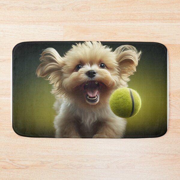 Item preview, Dog Chasing Tennis Ball Happy Puppy Dog designed and sold by ArtfulAmbitions.